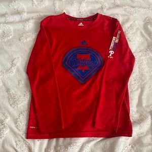 KIDS ADIDAS PHILLIES LONG SLEEVE SIZE YOUTH SMALL